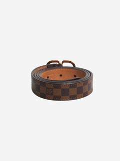 Brown Damier Ebene slim belt