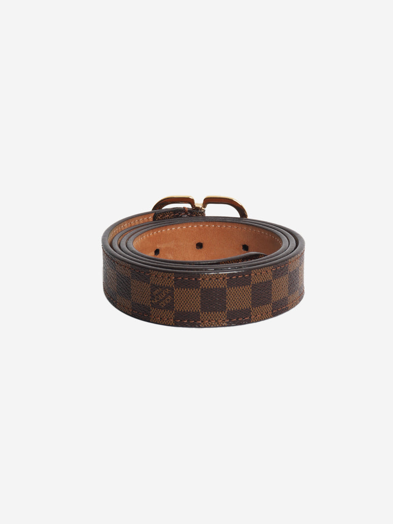 Brown Damier Ebene slim belt