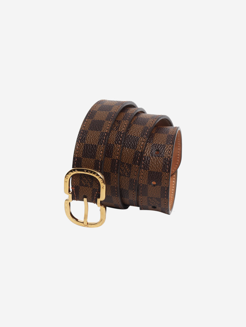 Brown Damier Ebene slim belt