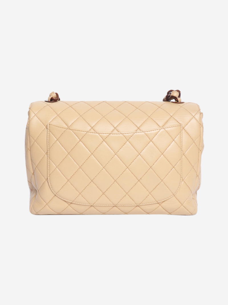 Beige vintage 2000 lambskin tortoishell resin flap bag Handbags Chanel 