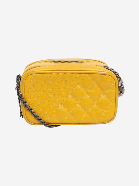 Yellow 2014 small Coco Boy lambskin quilted camera bag product image