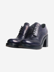 Miu Miu Dark blue platform brogues - size EU 36.5