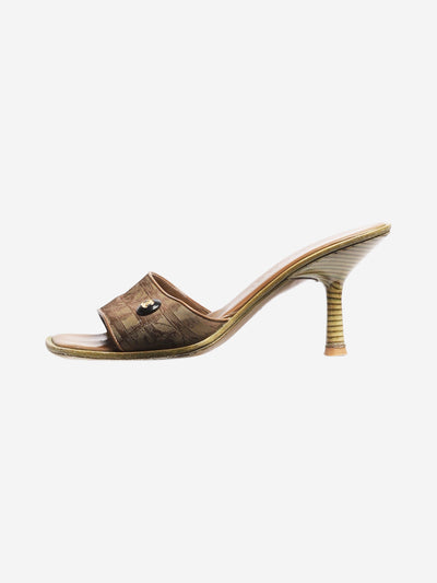 Khaki sandal heels - size EU 36 Heels Chanel 