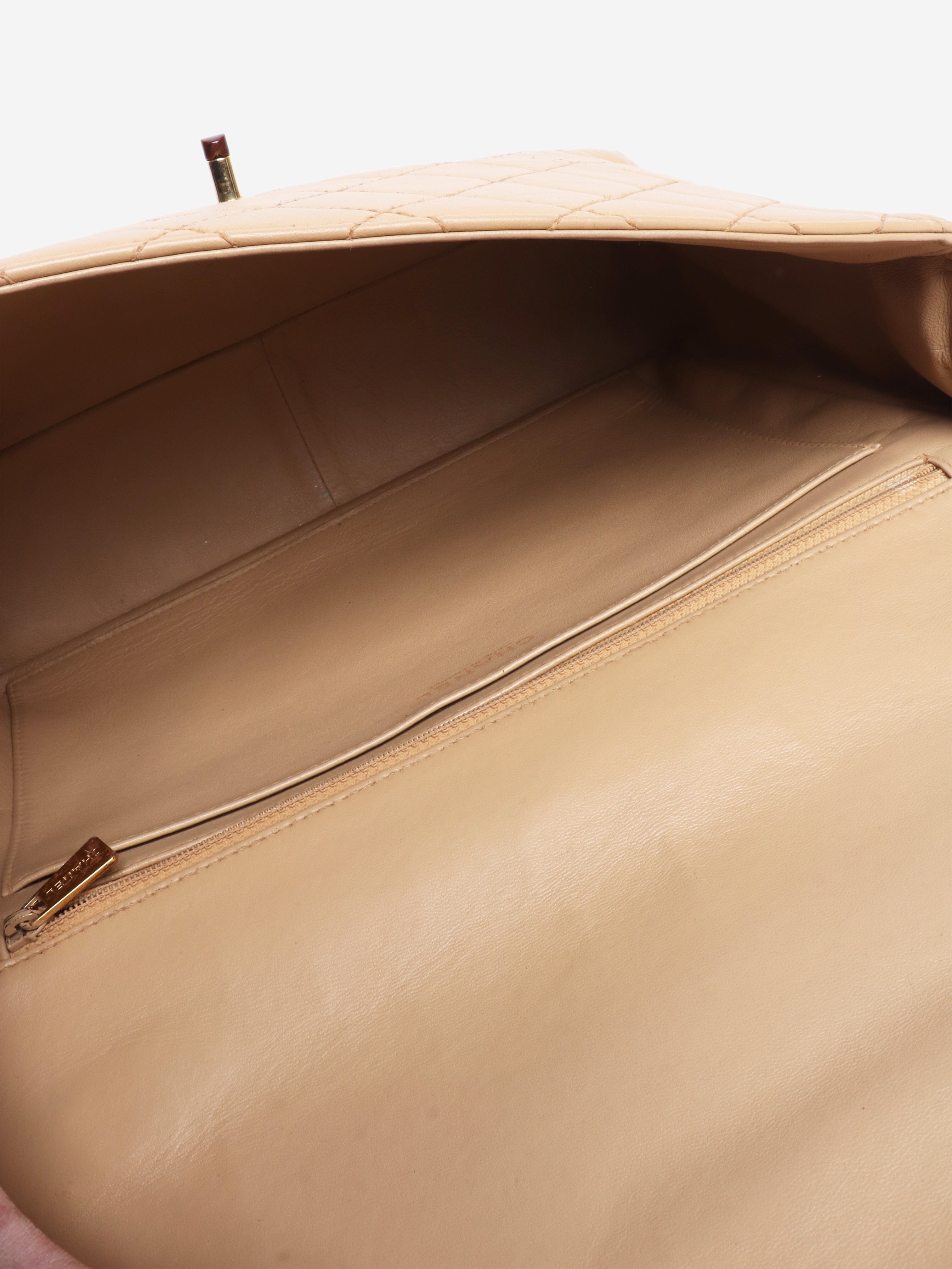 Beige vintage 2000 lambskin tortoishell resin flap bag Handbags Chanel 