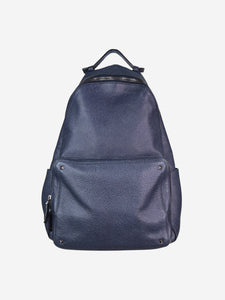 Valentino Dark blue Rockstud leather backpack