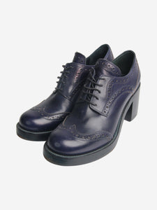 Miu Miu Dark blue platform brogues - size EU 36.5