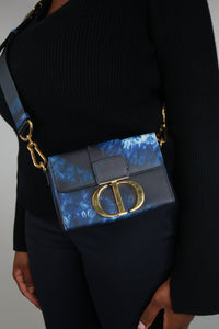 Christian Dior Blue 2020 30 Montaigne tie-dye bag