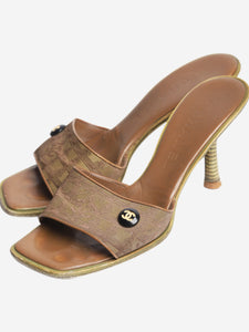 Chanel Khaki sandal heels - size EU 36