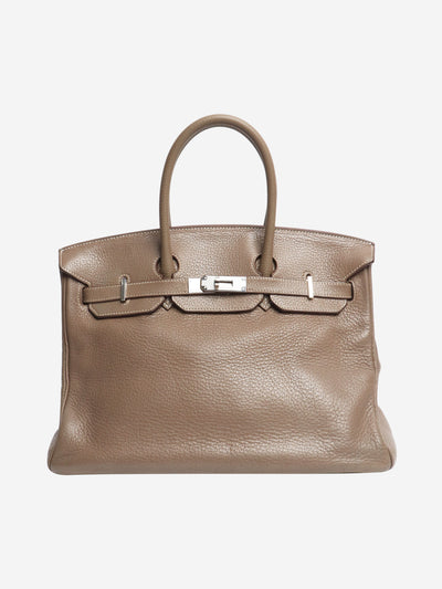 Etoupe 2008 Birkin 35 bag in Clemence leather Top Handle Bags Hermes 