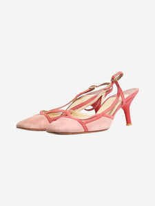 Chanel Chanel Pink suede slingback heels - size EU 36