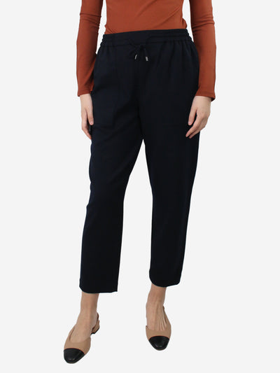 Blue elasticated-waist wool trousers - size M Trousers Bamford 