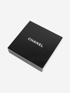 Chanel White and purple bejewelled charm pearl necklace