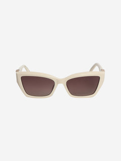 Cream cat eye sunglasses