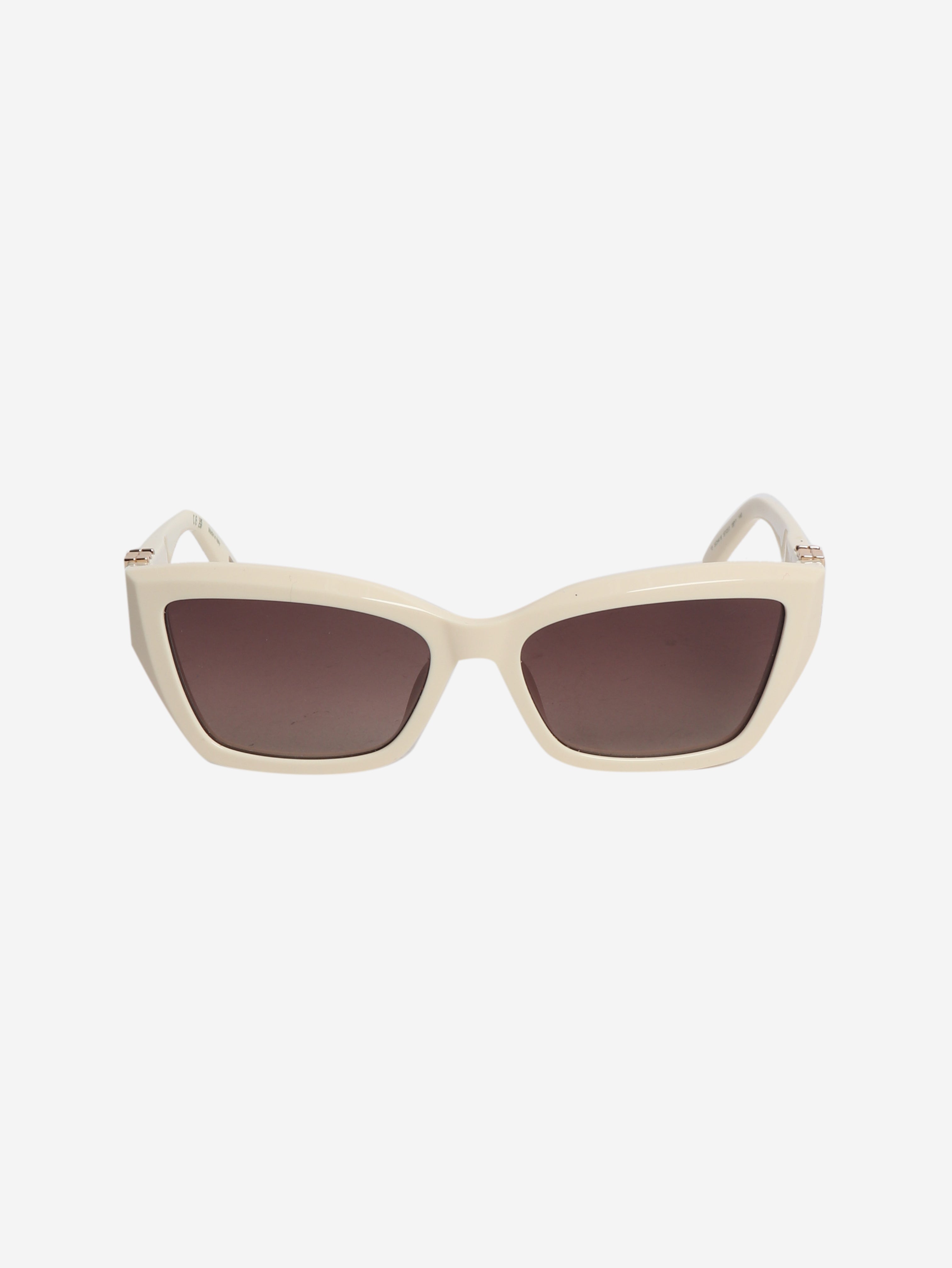 Cream cat eye sunglasses