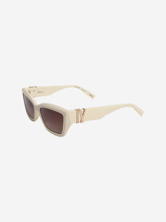 Cream cat eye sunglasses