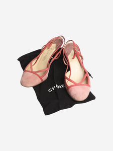 Chanel Chanel Pink suede slingback heels - size EU 36