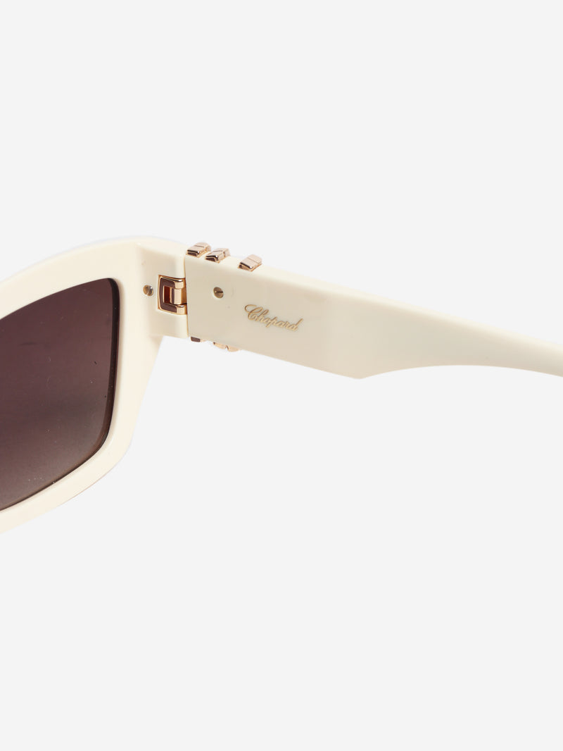Cream cat eye sunglasses