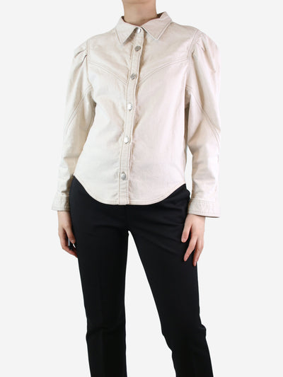 Cream denim cowboy shirt - size UK 8 Tops Isabel Marant Etoile 