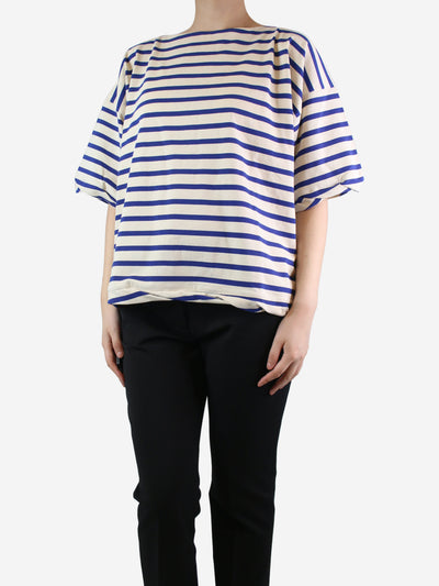 Cream and blue oversized striped top - size UK 8 Tops Marni 