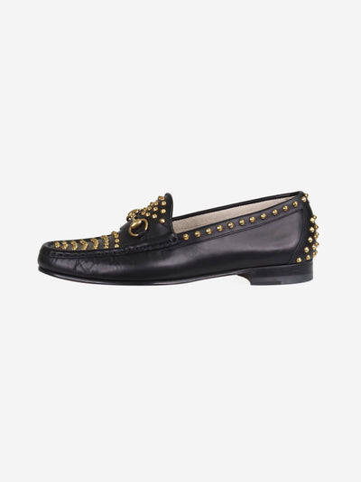 Black studded Horsebit loafers - size EU 37 Flat Shoes Gucci 