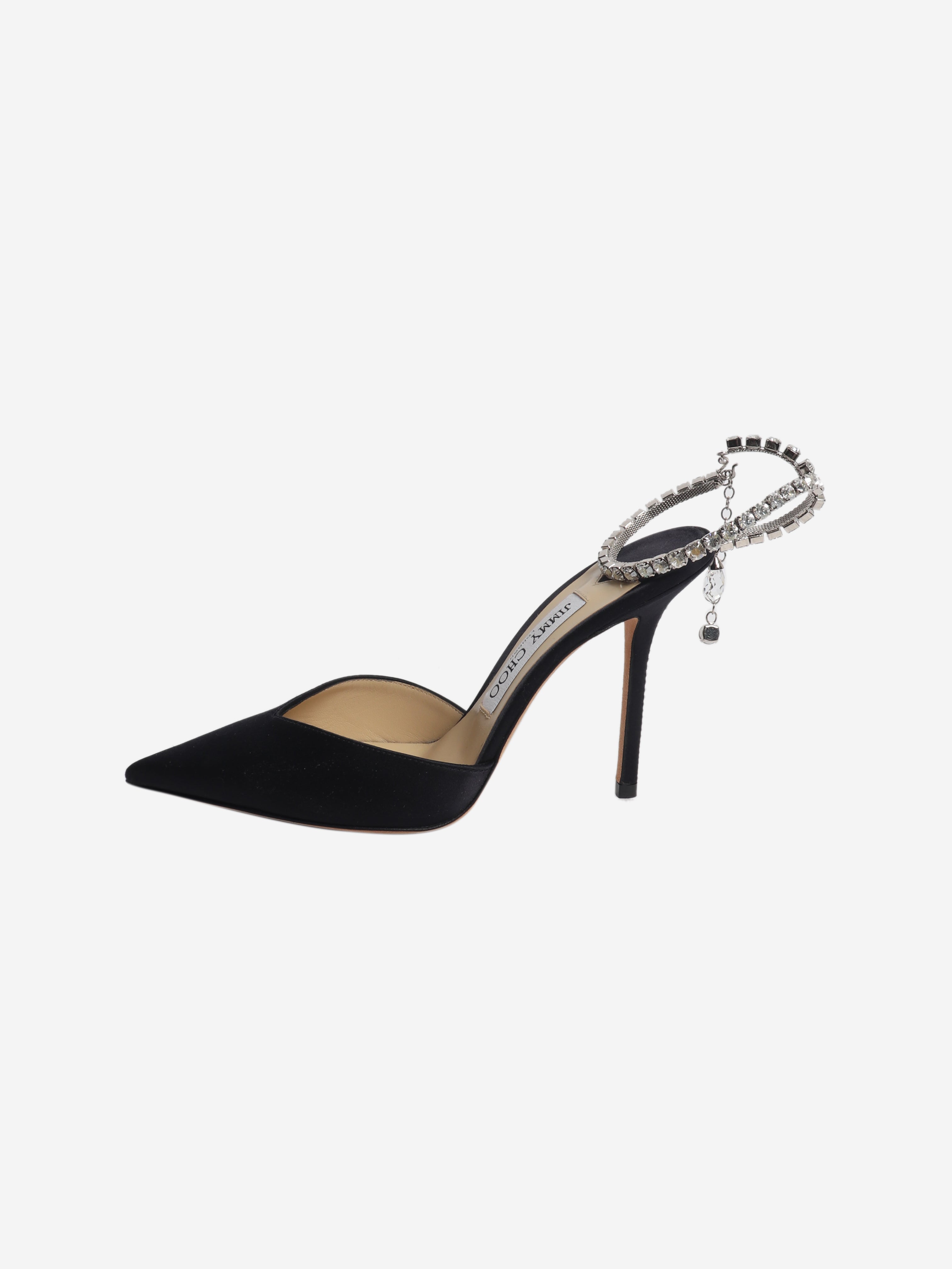 Black rhinestone heels - size EU 37 (UK 4)