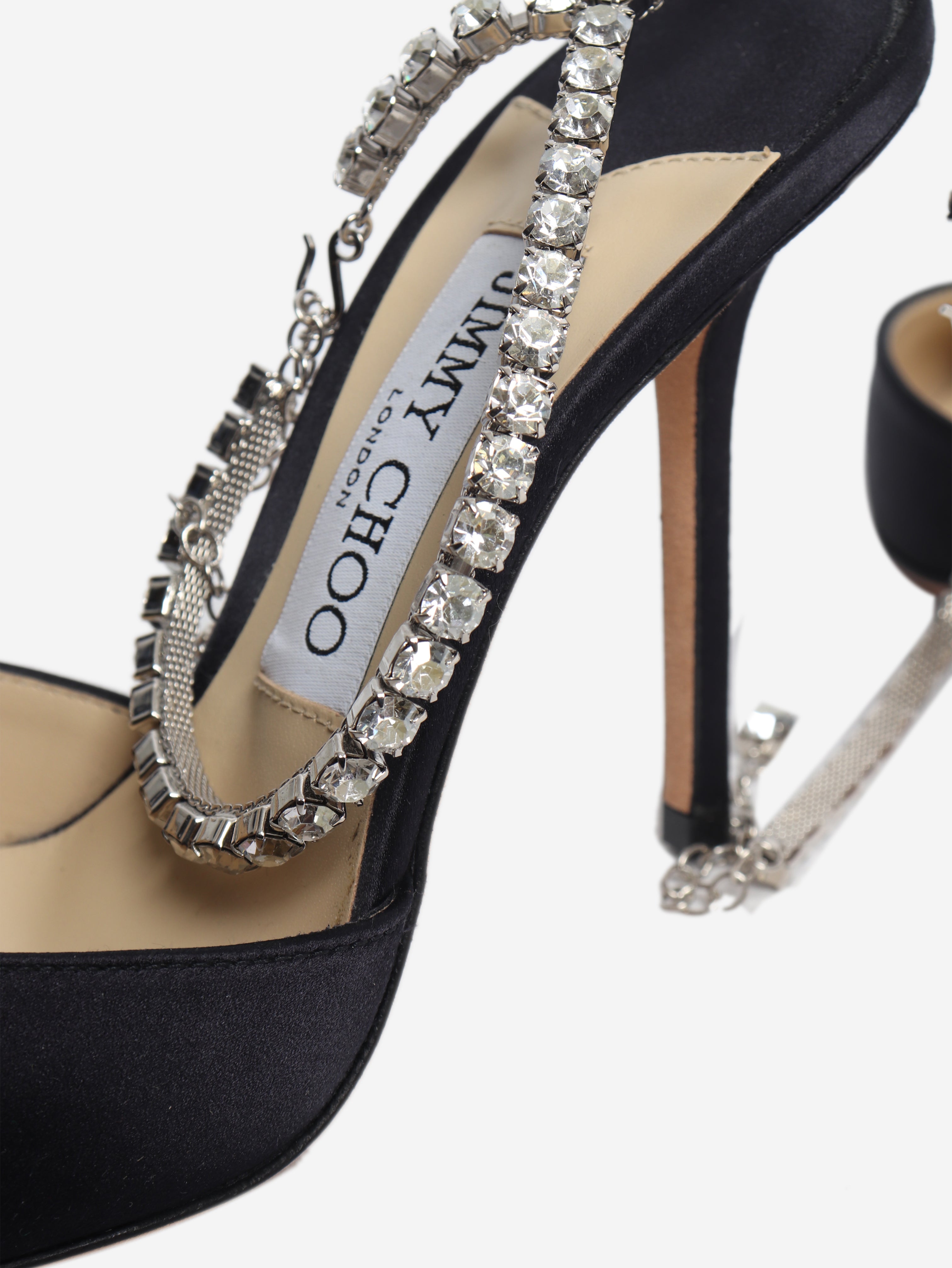 Black rhinestone heels - size EU 37 (UK 4)