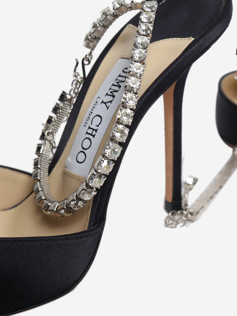 Black rhinestone heels - size EU 37 (UK 4)