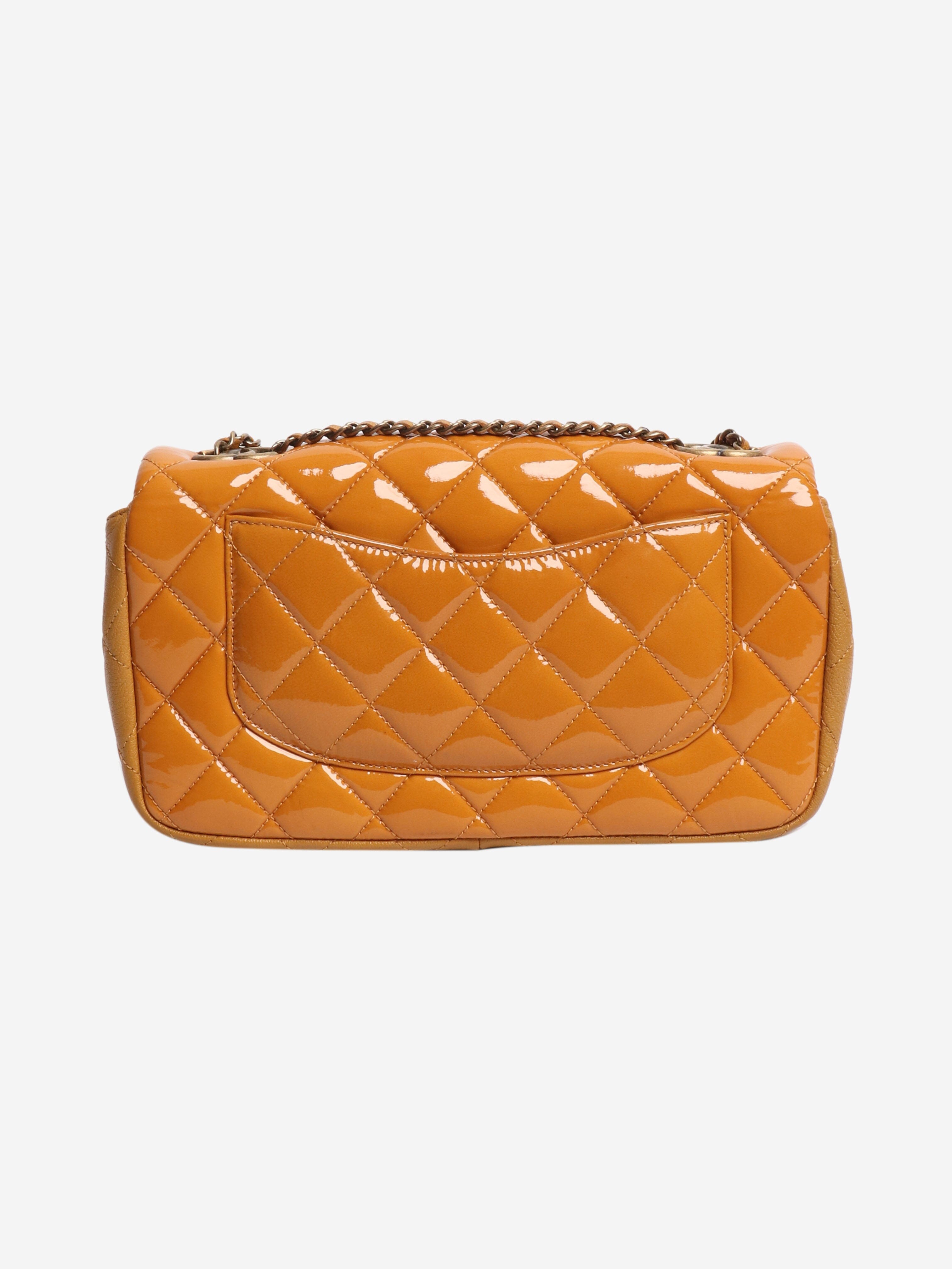 Yellow 2015 patent flap bag Cross-body Bags Chanel 