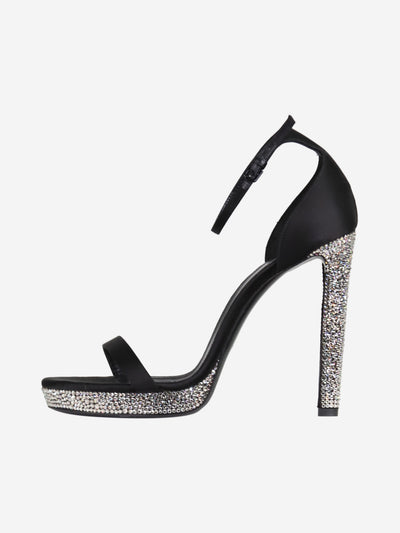 Black bejewelled sandal heels - size EU 41 Heels Saint Laurent 