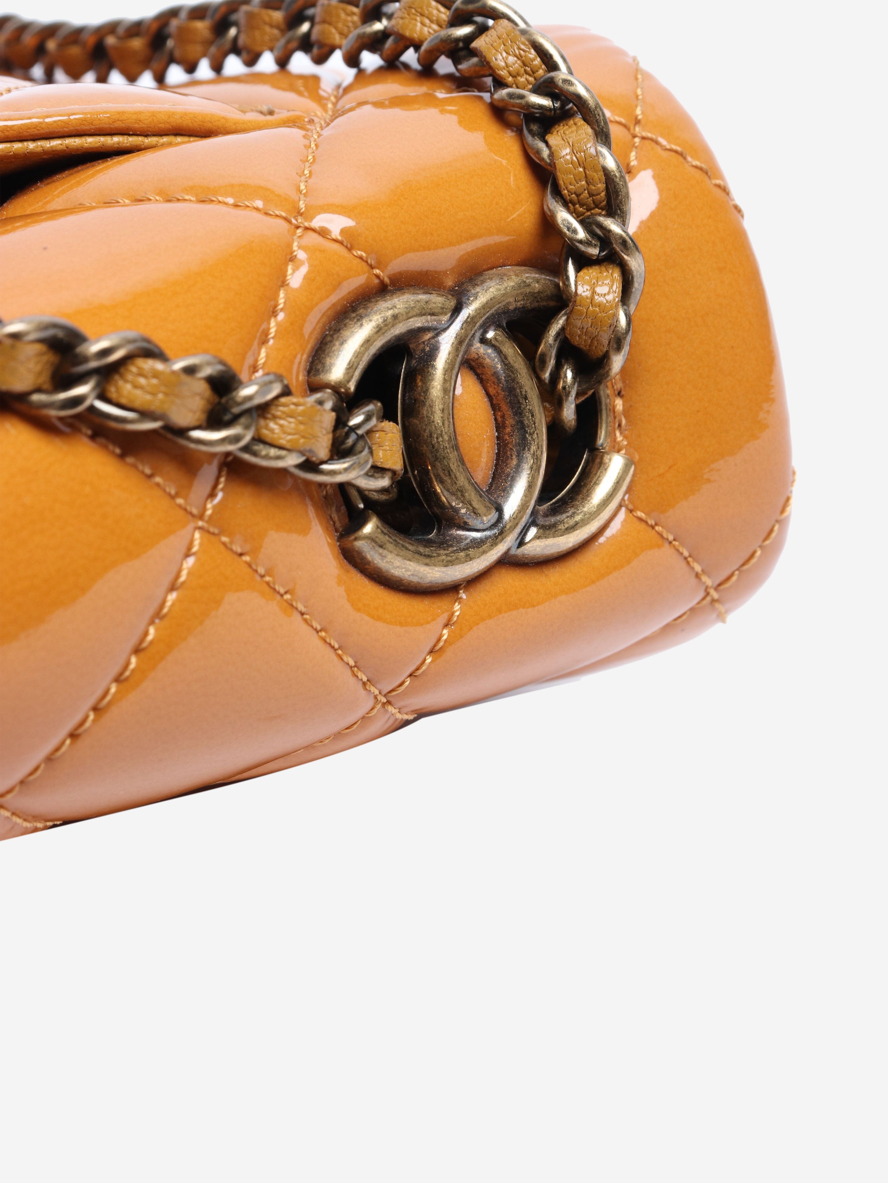 Yellow 2015 patent flap bag Cross-body Bags Chanel 