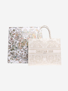 Christian Dior Gold and white 2023 large Book tote