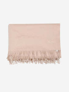 Max Mara Pink cashmere fringed scarf