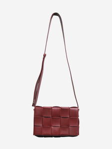 Bottega Veneta Bordeaux maxi Cassette Intrecciato bag