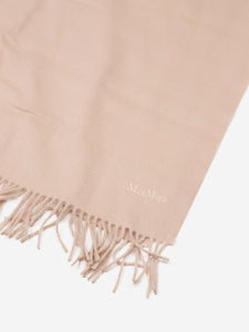 Max Mara Pink cashmere fringed scarf