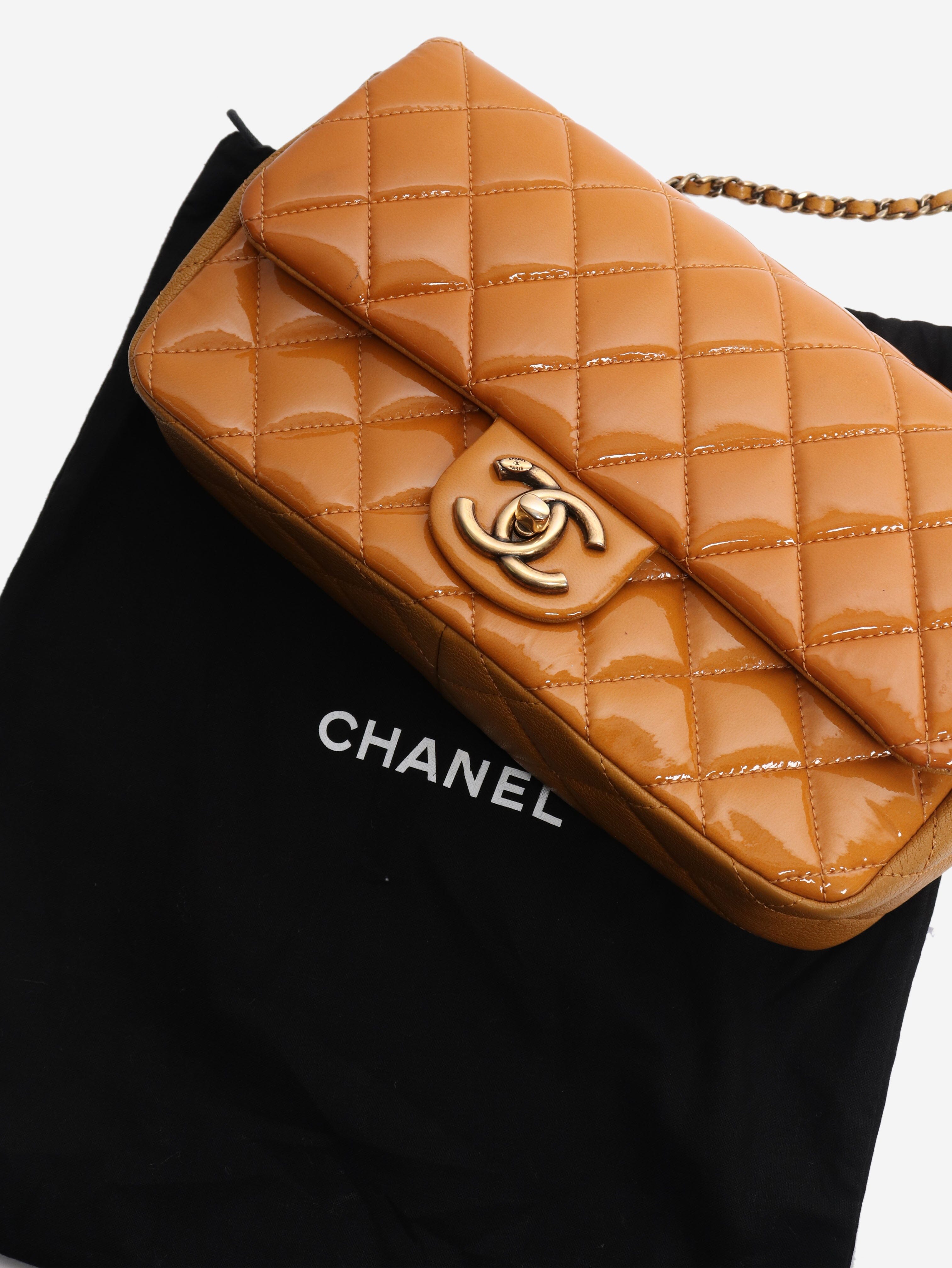 Yellow 2015 patent flap bag Cross-body Bags Chanel 