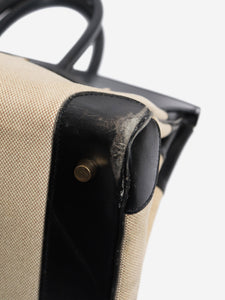Hermes Black canvas and leather Birkin 35