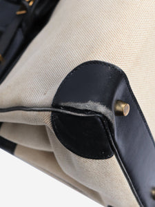 Hermes Black canvas and leather Birkin 35