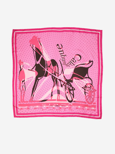 Pink silk printed scarf Scarves Hermes 