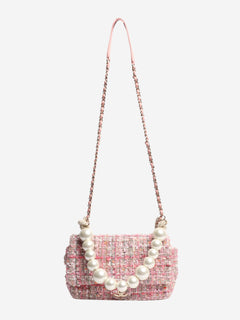 Pink 2019 pearl and tweed bag Cross-body Bags Chanel 