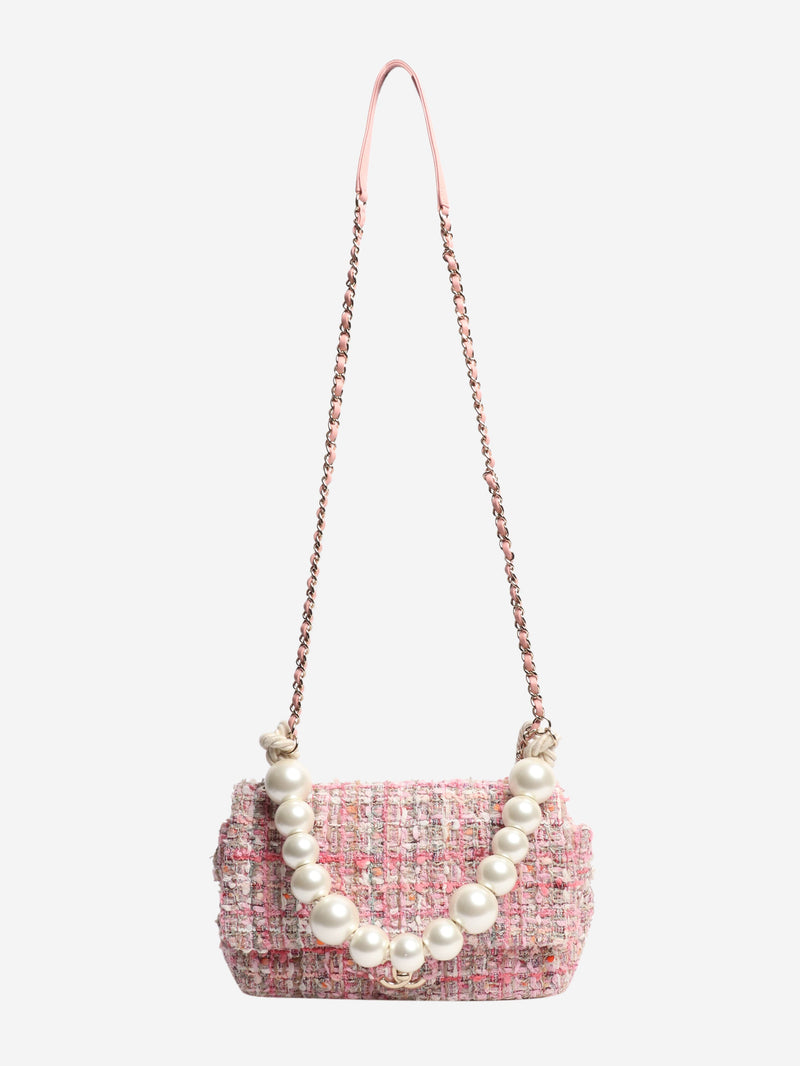 Pink 2019 pearl and tweed bag Cross-body Bags Chanel 