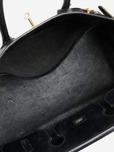 Hermes Black canvas and leather Birkin 35