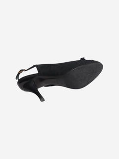 Black gathered slingback heels - size EU 38 Heels Chanel 