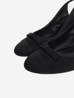 Black gathered slingback heels - size EU 38 Heels Chanel 