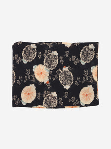 Ulla Johnson Black floral printed scarf