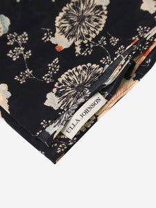 Ulla Johnson Black floral printed scarf
