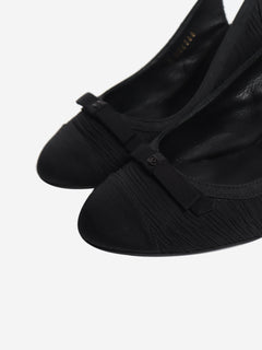 Black gathered slingback heels - size EU 38 Heels Chanel 