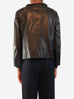 2009 Black lambskin leather jacket - size UK 12 Coats & Jackets Chanel 