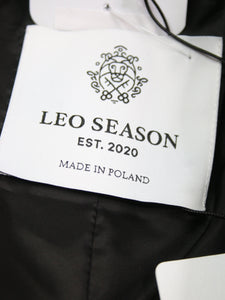 Leo Season Black double-breasted boucle maxi coat - size S