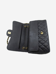 Chanel Black 2012 jumbo caviar Classic double flap bag