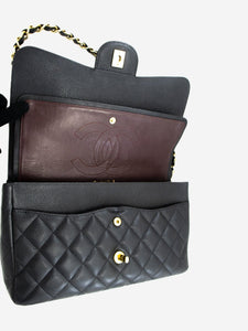 Chanel Black 2012 jumbo caviar Classic double flap bag